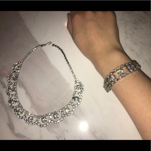 Vintage Rhinestone Necklace Only.